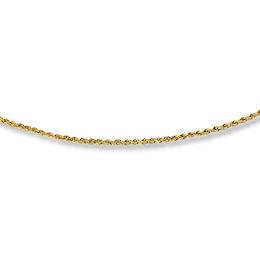 Solid Rope Chain Necklace 14K Yellow Gold 20&quot;
