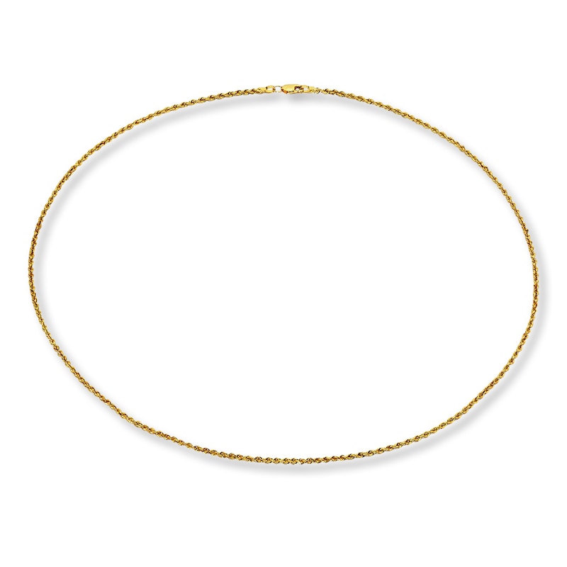 Main Image 2 of 1.5mm Rope Chain Necklace Solid 14K Yellow Gold 20&quot;
