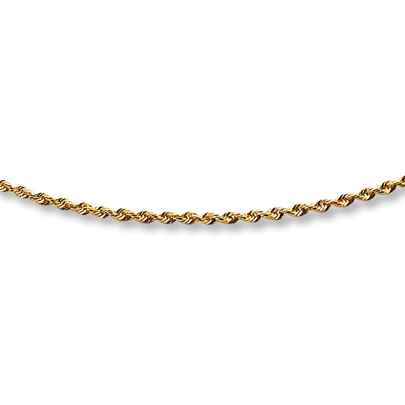Main Image 1 of 2mm Rope Chain Necklace Solid 14K Yellow Gold 20&quot;