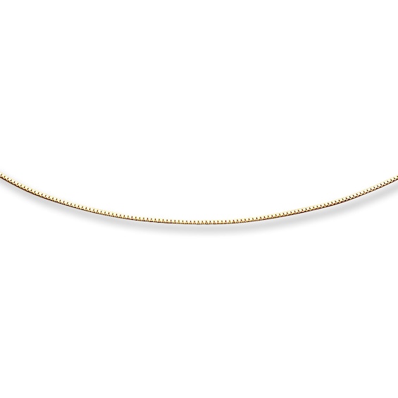 Adjustable Box Chain Solid 14K Yellow Gold 20"