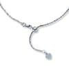Thumbnail Image 2 of Adjustable Solid Chain Necklace 14K White Gold 20"
