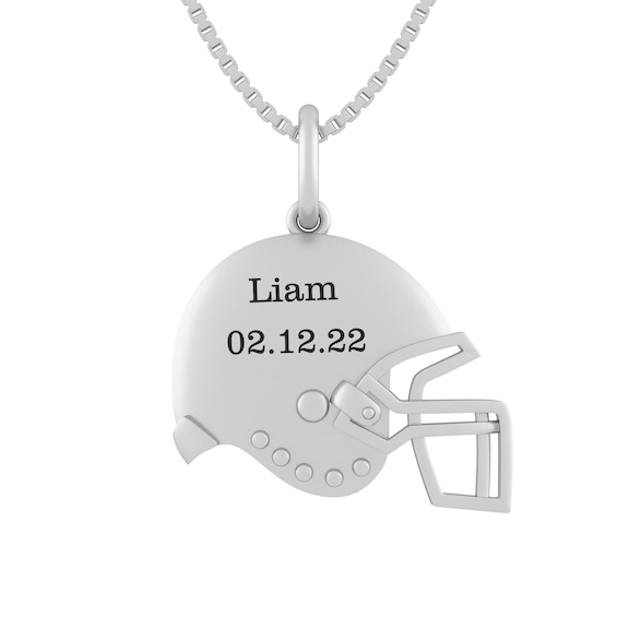 Men's Football Helmet Necklace (2 Lines)