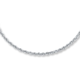 Rope Necklace 14K White Gold 18&quot; Length