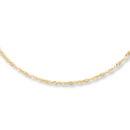 Singapore Necklace Solid 10K Yellow Gold 18"