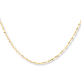 Singapore Necklace Solid 10K Yellow Gold 20"