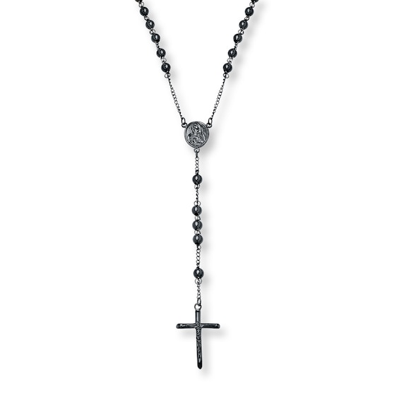 Rosary Bead Black Ion-Plated Stainless Steel