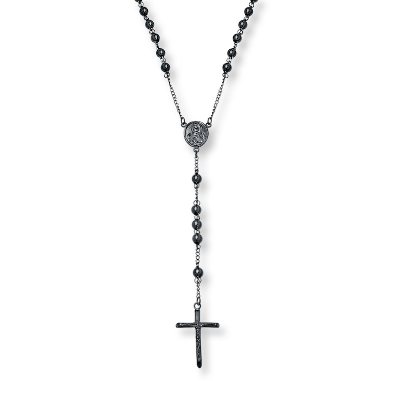 Rosary Bead Black Ion-Plated Stainless Steel