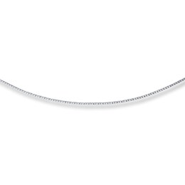 Franco Chain Necklace Solid 10K White Gold 20"