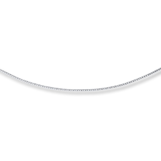 Franco Chain Necklace Solid 10K White Gold 20"