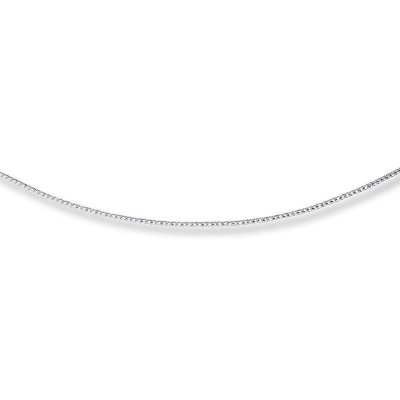 Main Image 1 of Franco Chain Necklace Solid 10K White Gold 20&quot;