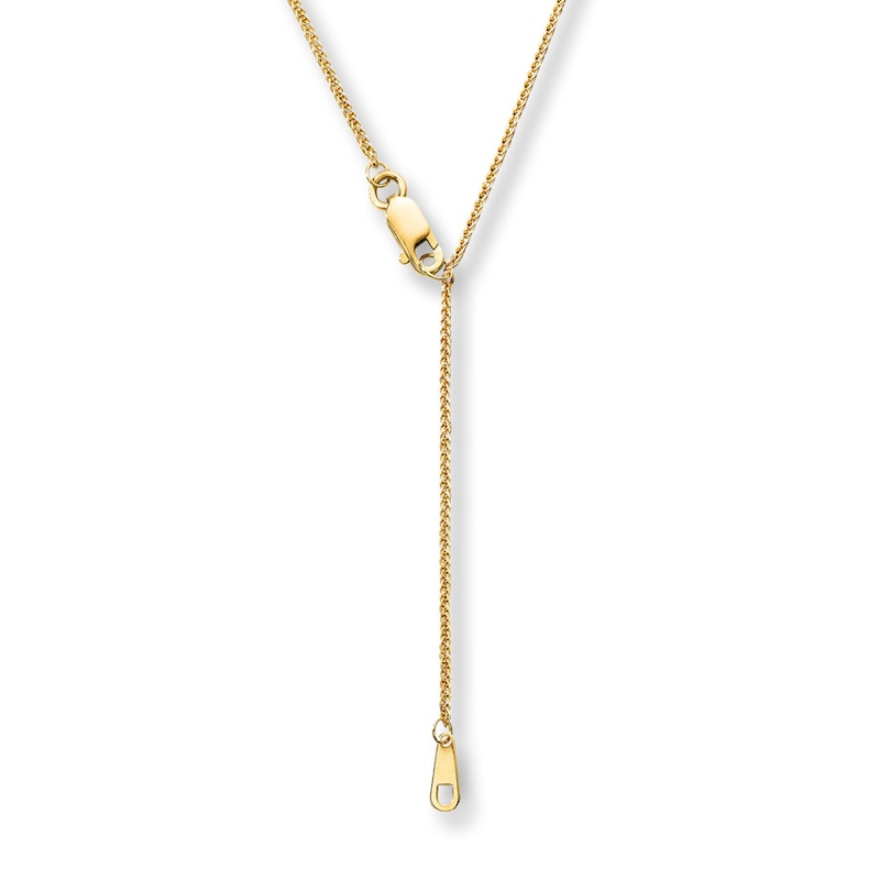 Main Image 1 of Wheat Chain Necklace Solid 14K Yellow Gold 20&quot;