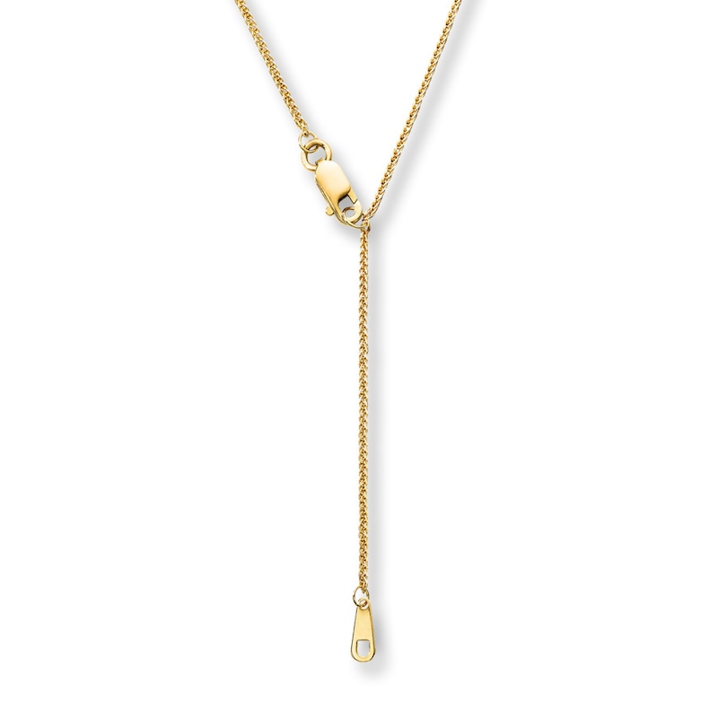 Solid Wheat Chain Necklace 14K Yellow Gold 20"