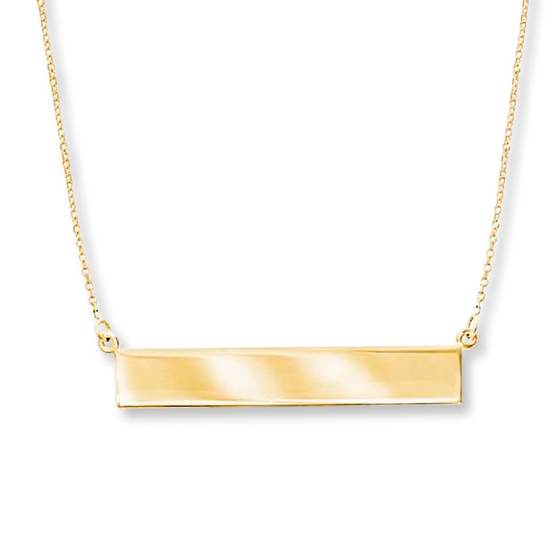Bar Necklace 14K Yellow Gold 18"