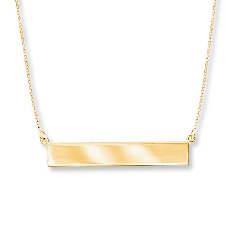 Main Image 1 of Bar Necklace 14K Yellow Gold 18&quot;