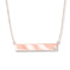 Thumbnail Image 0 of Bar Necklace Diamond Accent 14K Rose Gold 18"