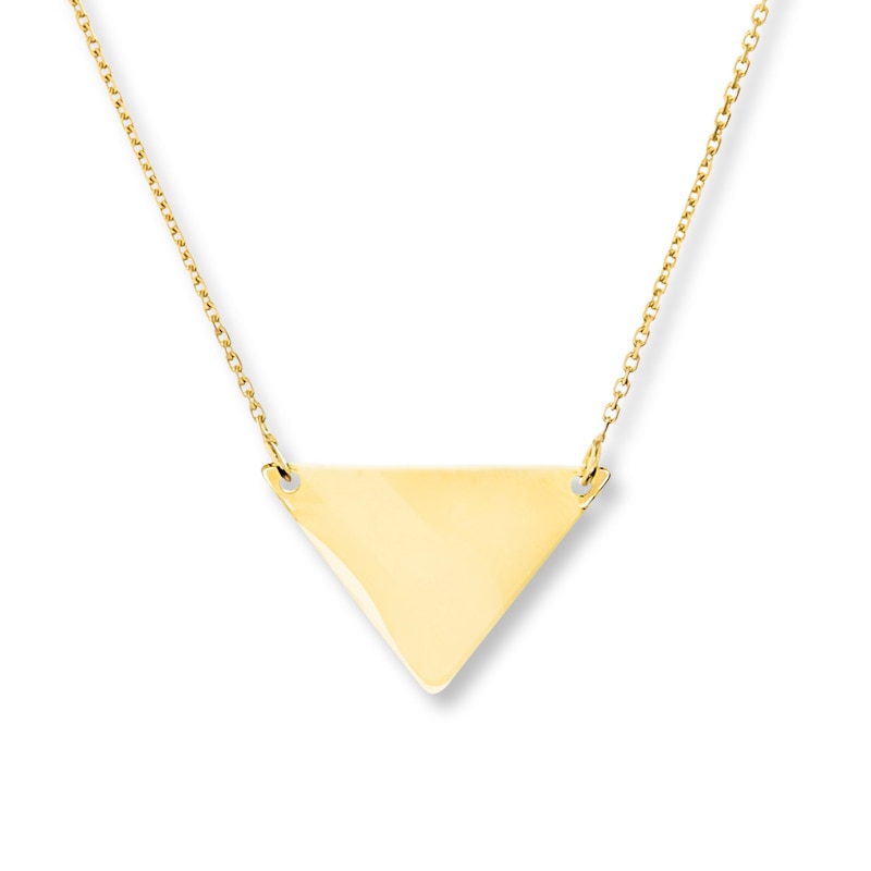 Main Image 1 of Triangle Necklace 14K Yellow Gold 18&quot;