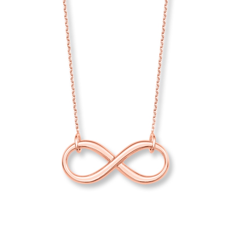 Small Infinity Symbol Charm in 14k Pink Gold 