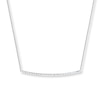 Thumbnail Image 1 of Thin Bar Necklace 14K White Gold 18&quot;