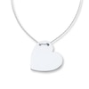 Thumbnail Image 1 of Heart Necklace 14K White Gold 18"