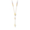 Thumbnail Image 0 of Cross Necklace 14K Tri-Color Gold 17"