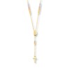 Thumbnail Image 1 of Cross Necklace 14K Tri-Color Gold 17&quot;