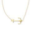 Thumbnail Image 0 of Sideways Anchor Necklace 14K Yellow Gold 18"
