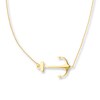 Thumbnail Image 1 of Sideways Anchor Necklace 14K Yellow Gold 18&quot;