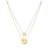 Thumbnail Image 1 of Shipwheel & Compass Layered Necklace 14K Yellow Gold 18&quot;