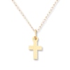 Thumbnail Image 1 of Children's Cross Necklace 14K Yellow Gold 13&quot;