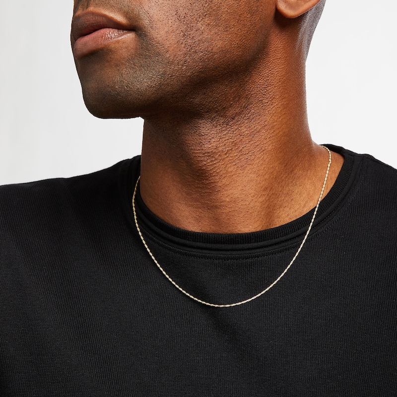 Main Image 3 of Rope Chain Solid 10K Two-Tone Gold 20&quot;