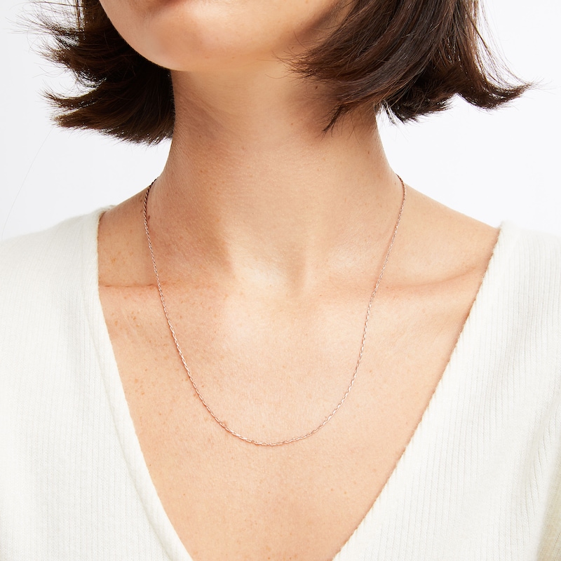 Main Image 4 of Rope Chain Solid 10K Two-Tone Gold 20&quot;