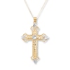 Thumbnail Image 0 of Cross Necklace 10K Yellow Gold 18"