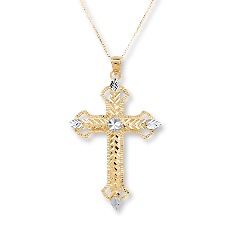Cross Necklace 10K Yellow Gold 18"