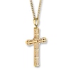 Thumbnail Image 3 of Men's Cross Necklace 1/2 ct tw Diamonds 10K Yellow Gold