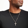 Thumbnail Image 5 of Men's Cross Necklace 1/2 ct tw Diamonds 10K Yellow Gold