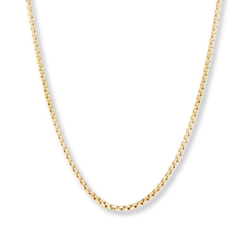 Hollow Box Chain 14K Yellow Gold 16"