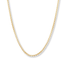 Box Chain Hollow 14K Yellow Gold 18&quot;