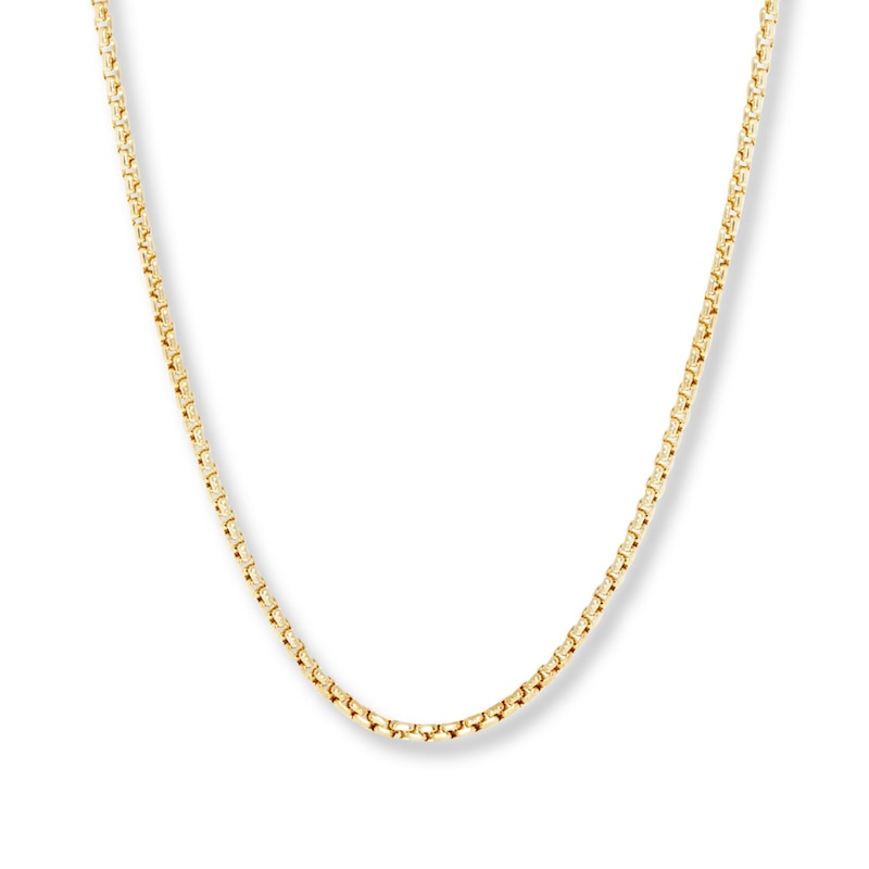 Hollow Box Chain 14K Yellow Gold 20"