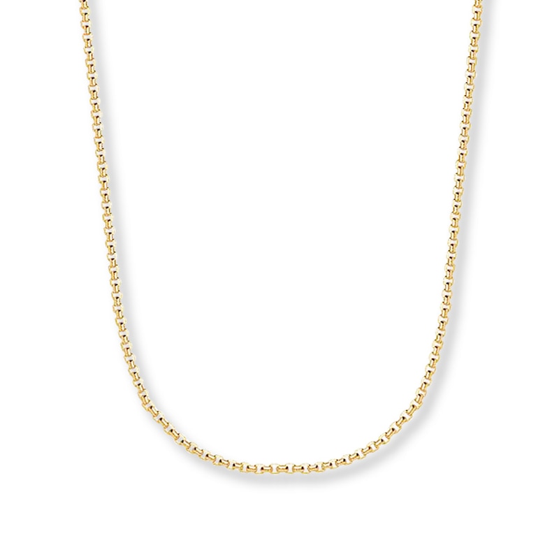 Hollow Box Chain 14K Yellow Gold 16"