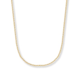 Box Chain Hollow 14K Yellow Gold 24"