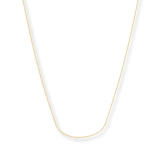 Cable Chain Solid 14K Yellow Gold 16"