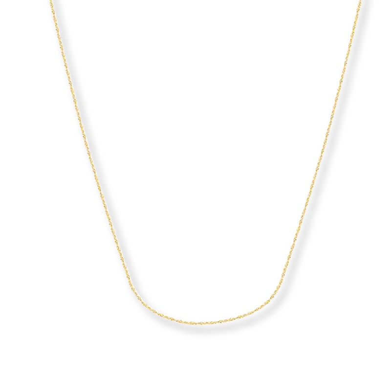 Solid Cable Chain 14K Yellow Gold 16"