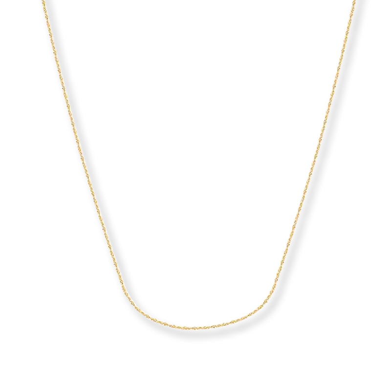 Main Image 1 of Cable Chain Solid 14K Yellow Gold 18&quot;