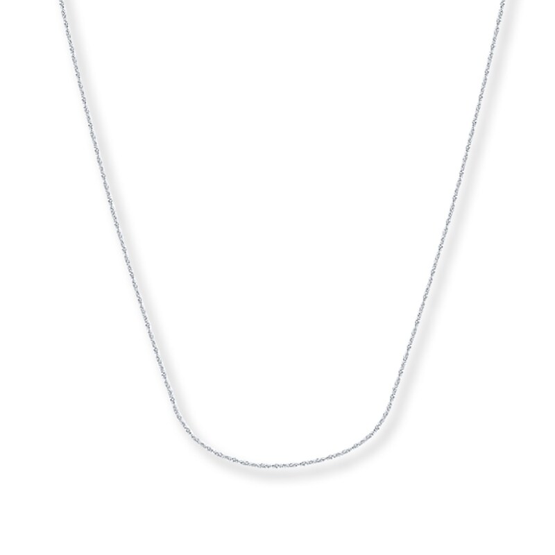 Main Image 1 of Cable Chain Solid 14K White Gold 18&quot;