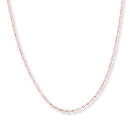 Singapore Chain Solid 14K Two-Tone Gold 18"