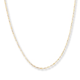Singapore Chain Solid 14K Two-Tone Gold 20"
