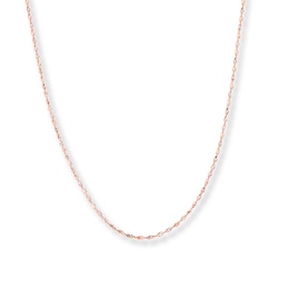 1.25mm Singapore Chain Necklace Solid 14K Two-Tone Gold 18"