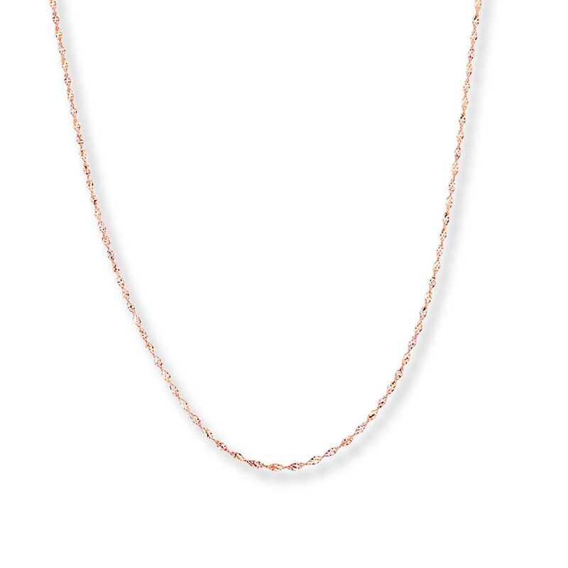 Main Image 1 of 1.25mm Singapore Chain Necklace Solid 14K Two-Tone Gold 18&quot;
