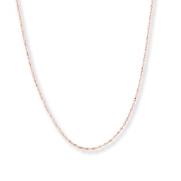 Singapore Chain Necklace 14K Two-Tone Gold 24&quot;