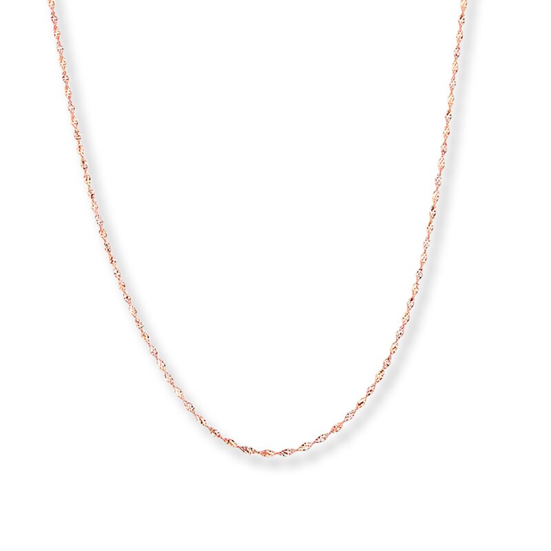 Main Image 1 of 1.25mm Singapore Chain Necklace Solid 14K Two-Tone Gold 24&quot;